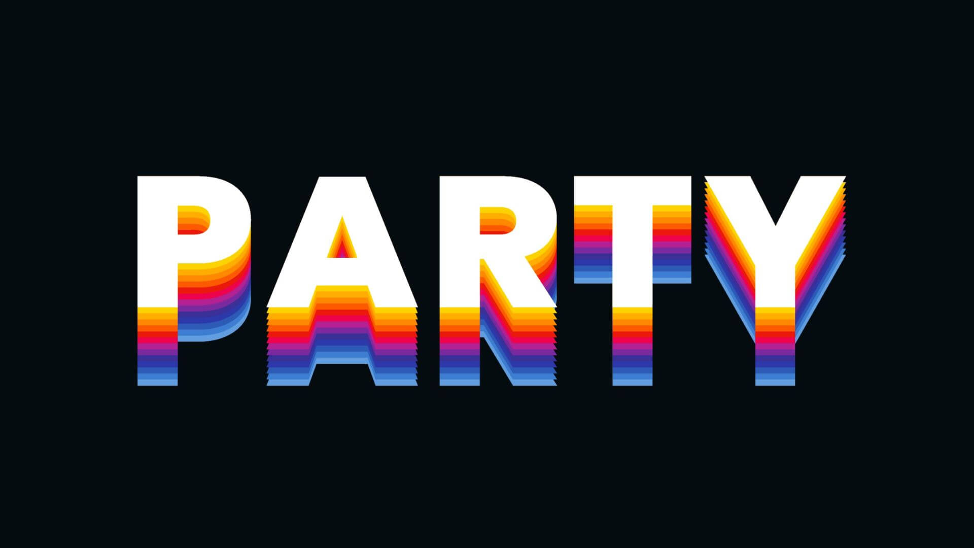 party-text-colorful-retro-font